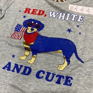 NWT. SO, girl’s size 14/16, patriotic, Doxie       t-shirt.